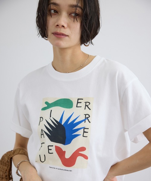 SALON adam et rope'(サロン アダム エ ロペ)の「【WEB限定】マティスアートTシャツ(Tシャツ/カットソー・レディース・ホワイト系その他/ホワイト/ホワイト系その他2・FREE)」の17枚目の写真