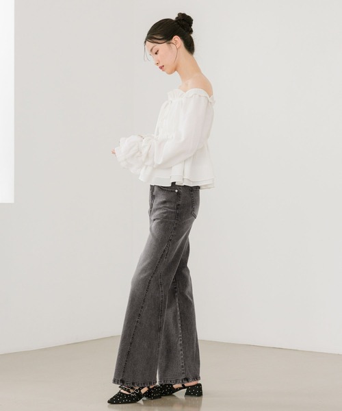 Heather（ヘザー）の「レースアップオフショルブラウス　666500（シャツ/ブラウス・レディース・オフホワイト/グレー系その他/ブラック系その他・FREE）」の13枚目の写真