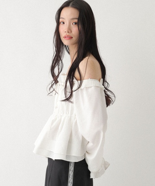 Heather（ヘザー）の「レースアップオフショルブラウス　666500（シャツ/ブラウス・レディース・オフホワイト/グレー系その他/ブラック系その他・FREE）」の20枚目の写真