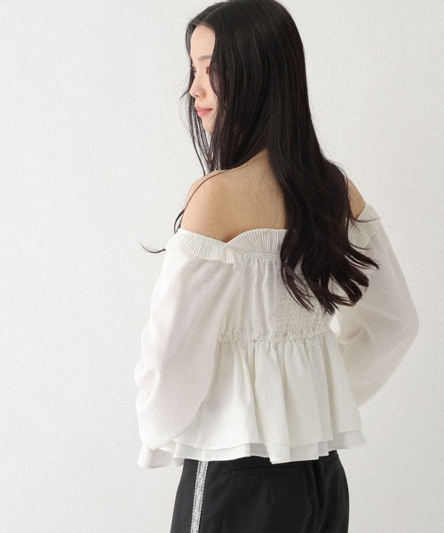 Heather（ヘザー）の「レースアップオフショルブラウス　666500（シャツ/ブラウス・レディース・オフホワイト/グレー系その他/ブラック系その他・FREE）」の21枚目の写真
