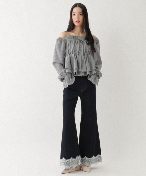 Heather（ヘザー）の「レースアップオフショルブラウス　666500（シャツ/ブラウス・レディース・オフホワイト/グレー系その他/ブラック系その他・FREE）」の22枚目の写真