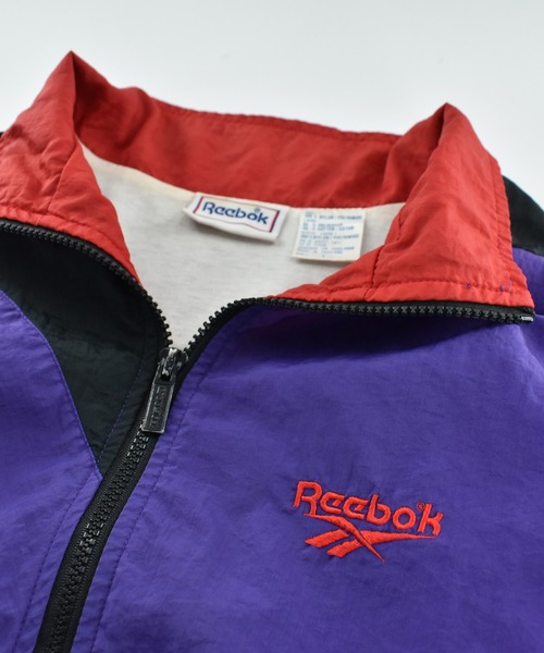 Reebok（リーボック）の「【USED】90’s Reebok ナイロン トラックジャケット（ナイロンジャケット・メンズ・パープル・LARGE）」の2枚目の写真