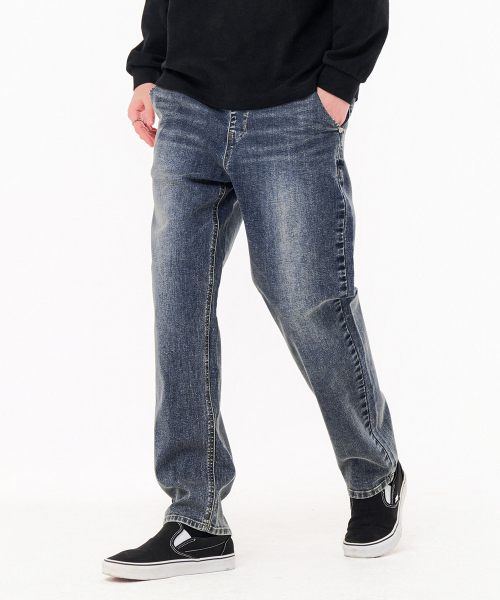 CHASECULT(チェイスカルト)の「男性フルバンディングテーパードデニムパンツ-FBRK2328C0N(デニムパンツ・メンズ・ブルー・70/76/92/82/86)」の2枚目の写真