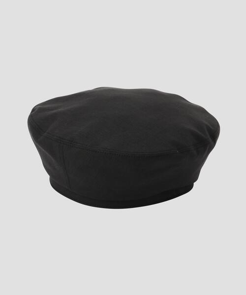 MARGARET HOWELL（マーガレットハウエル）の「SHIRTING LINEN（ハンチング/ベレー帽・レディース・ブラック・FREE）」の2枚目の写真