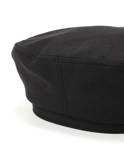 MARGARET HOWELL（マーガレットハウエル）の「SHIRTING LINEN（ハンチング/ベレー帽・レディース・ブラック・FREE）」の3枚目の写真