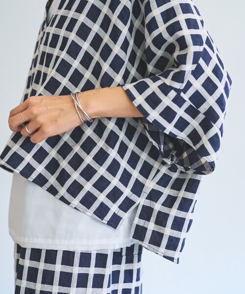 BEARDSLEY（ビアズリー）の「綿麻ウインドペンハオリ（その他アウター・レディース・ネイビー・FREE）」の14枚目の写真