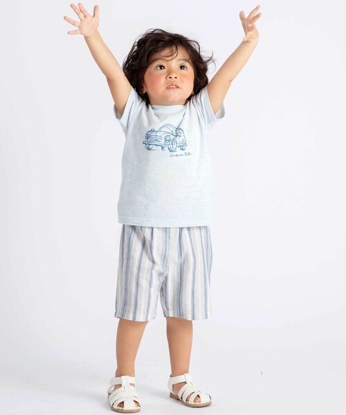 BeBe（ベベ）の「クラシックカースケッチ杢天竺半袖Tシャツ（その他ベビーウェア・キッズ・イエロー/ブルー・90cm/80ｃｍ）」の4枚目の写真