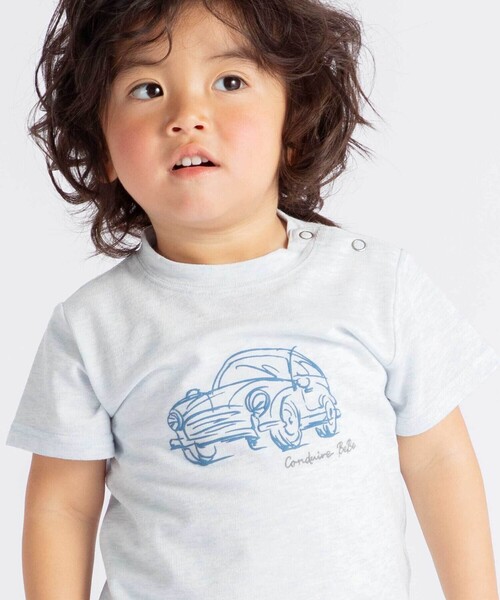 BeBe（ベベ）の「クラシックカースケッチ杢天竺半袖Tシャツ（その他ベビーウェア・キッズ・イエロー/ブルー・90cm/80ｃｍ）」の5枚目の写真