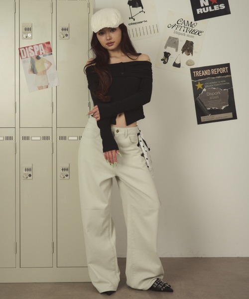 dispark(ディスパーク)の「DISPARK/ウォッシュドワイドパンツ(チノパンツ・レディース・ベージュ/アイボリー・SMALL/MEDIUM)」の5枚目の写真