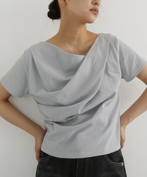  hellam（へラム）の「ドレープデザイン半袖Tシャツ（Tシャツ/カットソー）」