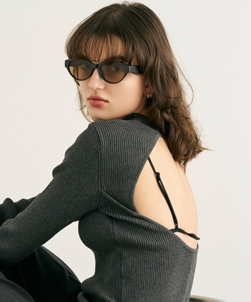 NUEF （ヌエフ）の「ホックスタイルサングラス｜カラーレンズ｜トレンド｜紫外線対策｜UVカット｜サングラス｜NUEF｜COLOR SUNGLASSES（サングラス・レディース・ブラウン/ブラック/ブラック系その他・FREE）」の12枚目の写真