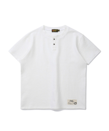 OGARP（オガープ）の「Waffle henley neck Tee White（Tシャツ/カットソー）」