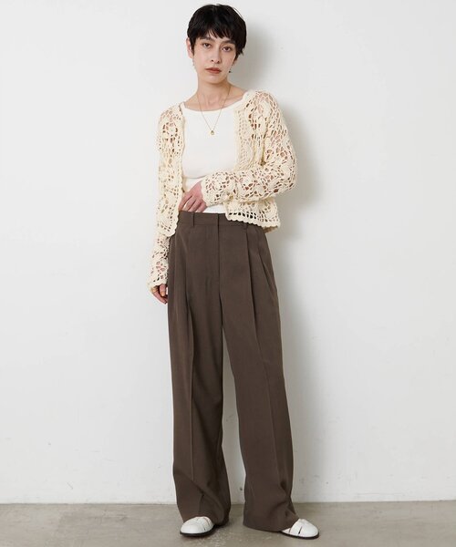 THE PAUSE（ザ ポーズ）の「＜WEB限定＞【THE PAUSE】タックパンツ（その他パンツ・レディース・ブルー系その他/ブラック/チャコールグレー・36/38）」の11枚目の写真