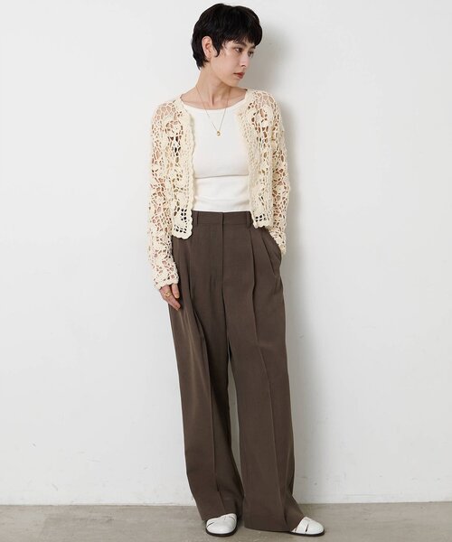 THE PAUSE（ザ ポーズ）の「＜WEB限定＞【THE PAUSE】タックパンツ（その他パンツ・レディース・ブルー系その他/ブラック/チャコールグレー・36/38）」の16枚目の写真