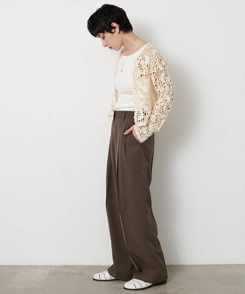 THE PAUSE（ザ ポーズ）の「＜WEB限定＞【THE PAUSE】タックパンツ（その他パンツ・レディース・ブルー系その他/ブラック/チャコールグレー・36/38）」の13枚目の写真