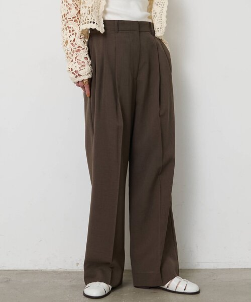 THE PAUSE（ザ ポーズ）の「＜WEB限定＞【THE PAUSE】タックパンツ（その他パンツ・レディース・ブルー系その他/ブラック/チャコールグレー・36/38）」の3枚目の写真