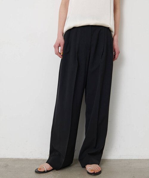 THE PAUSE（ザ ポーズ）の「＜WEB限定＞【THE PAUSE】タックパンツ（その他パンツ・レディース・ブルー系その他/ブラック/チャコールグレー・36/38）」の2枚目の写真