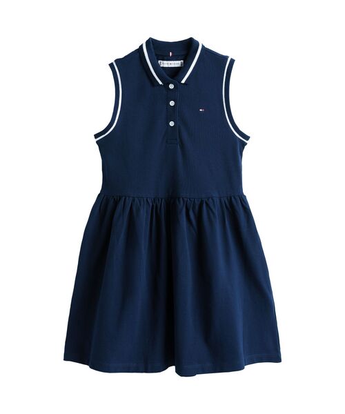TOMMY HILFIGER(トミーヒルフィガー)の「GIRLS スリーブレスポロワンピース(ワンピース・キッズ・マルチ・150cm/160cm/140cm/130cm)」の2枚目の写真