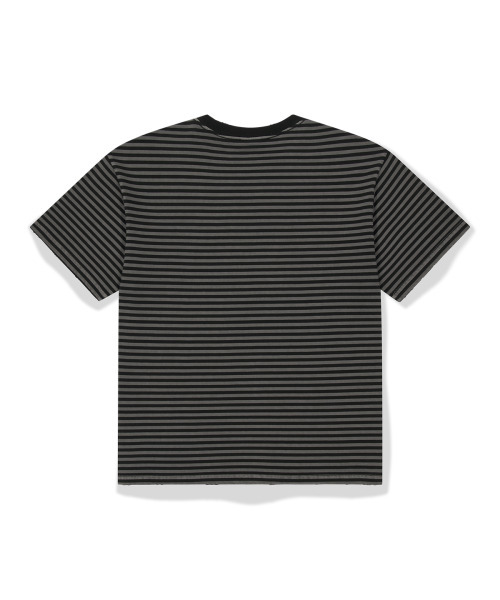 WKNDRS（ウィーキャンドース）の「[KOIN SEOUL] DAMAGED STRIPED T-SHIRT (CHARCOAL)（Tシャツ/カットソー・レディース・その他・SMALL/MEDIUM/LARGE/X-LARGE）」の10枚目の写真