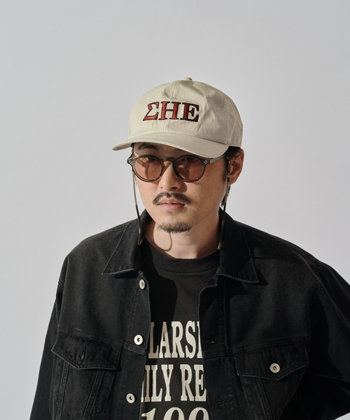 CPH(シーピーエイチ)の「【CPH】deep 6panel cap greek(キャップ・メンズ・アイボリー/ブラック/ブルー・FREE)」の5枚目の写真