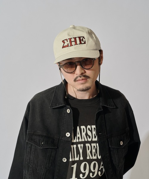 CPH(シーピーエイチ)の「【CPH】deep 6panel cap greek(キャップ・メンズ・アイボリー/ブラック/ブルー・FREE)」の6枚目の写真