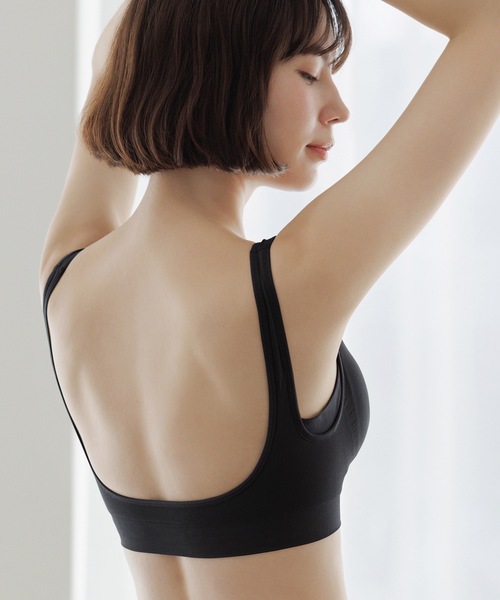 インナー】寝ている間のバストをささえるノンワイヤーブラ【ナイト