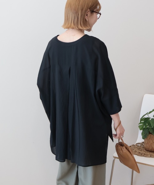 AMERICAN HOLIC（アメリカンホリック）の「【接触冷感】Vネックポンチョシャツ（シャツ/ブラウス・レディース・オフホワイト/グレイッシュベージュ/ミント/ダークネイビー・M/L）」の17枚目の写真