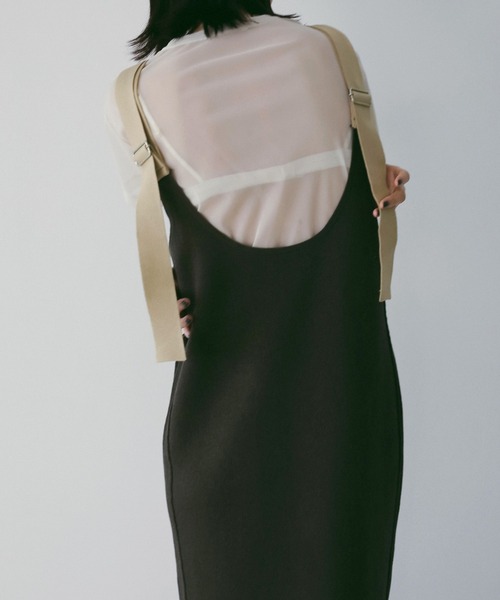 anuke(アンヌーク)の「salopette Knit Onepiece(ワンピース・レディース・チャコールグレー/ブラウン・38inch/36inch)」の11枚目の写真