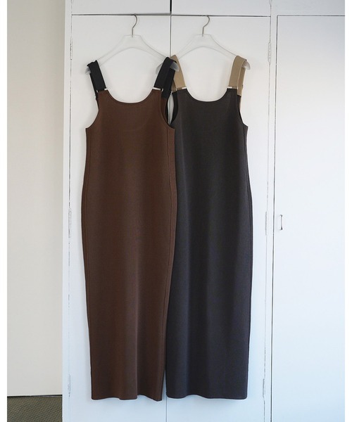 anuke(アンヌーク)の「salopette Knit Onepiece(ワンピース・レディース・チャコールグレー/ブラウン・38inch/36inch)」の13枚目の写真