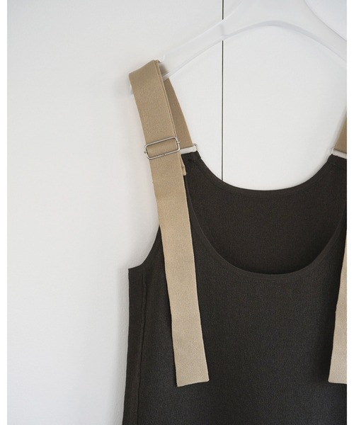 anuke(アンヌーク)の「salopette Knit Onepiece(ワンピース・レディース・チャコールグレー/ブラウン・38inch/36inch)」の15枚目の写真