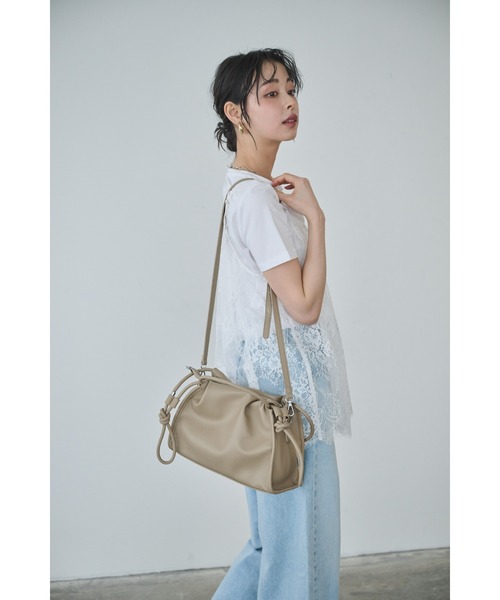 Anclear oui(アンクリアウィ)の「2WAYギャザーバッグ(ショルダーバッグ・レディース・Black/Beige/LT.Gray/White・F)」の15枚目の写真