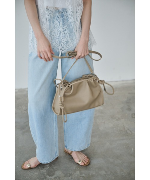 Anclear oui(アンクリアウィ)の「2WAYギャザーバッグ(ショルダーバッグ・レディース・Black/Beige/LT.Gray/White・F)」の16枚目の写真