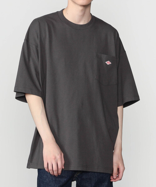 DANTON(ダントン)の「DANTON | クルーネック 半袖ポケットTシャツ SOLID MEN(Tシャツ/カットソー・メンズ・ブラック/ネイビー/ダークグレー/ホワイト系その他・M/L)」の1枚目の写真