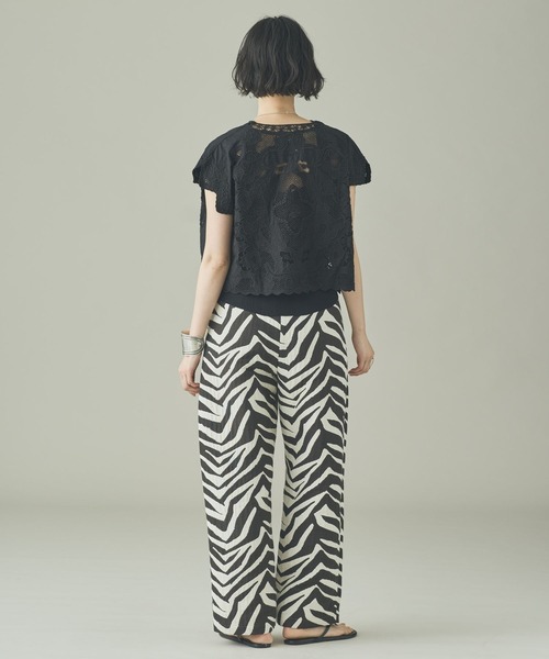 Curensology(カレンソロジー)の「Curensology(カレンソロジー)/<C.S.G>ゼブラジャカードパンツ(その他パンツ・レディース・ブラック・38/36)」の7枚目の写真