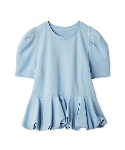 CELFORD(セルフォード)の「【洗える】【WEB・一部店舗限定カラー】バルーンヘムアシンメトリーポンチトップス(Tシャツ/カットソー・レディース・その他/サックスブルー/ライトピンク/ダークネイビー/オフホワイト・F)」の3枚目の写真