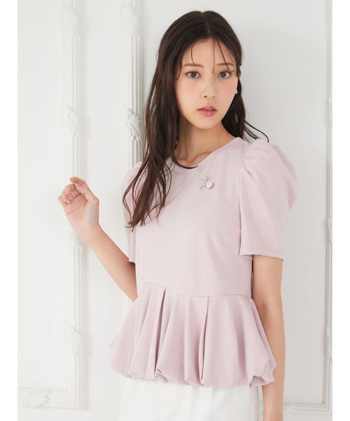 CELFORD(セルフォード)の「【洗える】【WEB・一部店舗限定カラー】バルーンヘムアシンメトリーポンチトップス(Tシャツ/カットソー・レディース・その他/サックスブルー/ライトピンク/ダークネイビー/オフホワイト・F)」の8枚目の写真