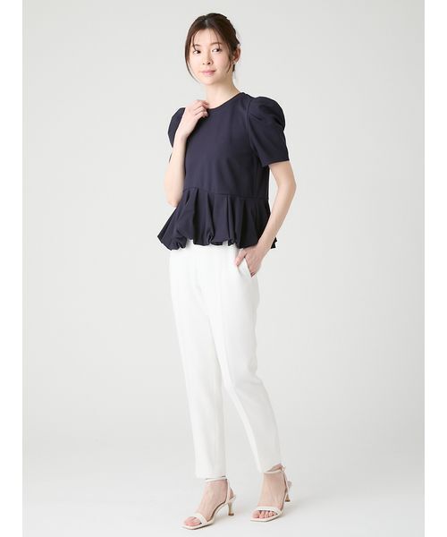 CELFORD(セルフォード)の「【洗える】【WEB・一部店舗限定カラー】バルーンヘムアシンメトリーポンチトップス(Tシャツ/カットソー・レディース・その他/サックスブルー/ライトピンク/ダークネイビー/オフホワイト・F)」の21枚目の写真
