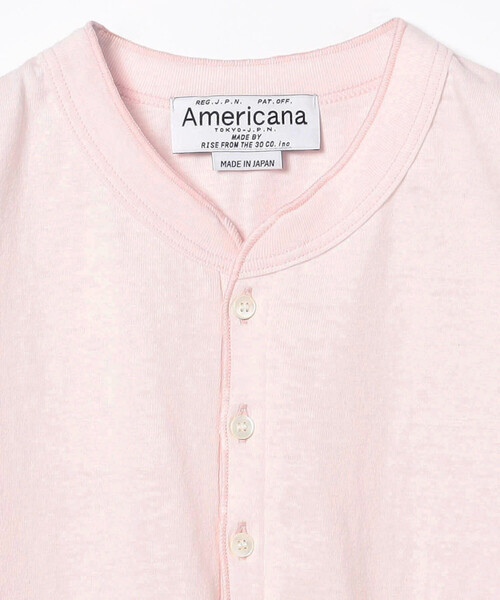 FREAK'S STORE(フリークスストア)の「Americana/アメリカーナ クロップド ノースリーブ ヘンリーネックトップス(Tシャツ/カットソー・レディース・グレー/ホワイト/ピンク・フリ-)」の14枚目の写真