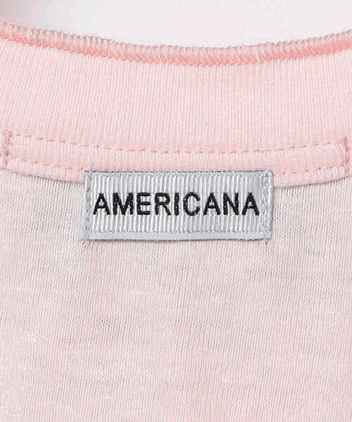FREAK'S STORE(フリークスストア)の「Americana/アメリカーナ クロップド ノースリーブ ヘンリーネックトップス(Tシャツ/カットソー・レディース・グレー/ホワイト/ピンク・フリ-)」の15枚目の写真