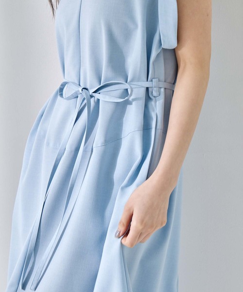 STUDIOUS（ステュディオス）の「【STUDIOUS/ステュディオス】Back Tucked Dress/バックタックドレス（ワンピース・レディース・ブラウン/ライトブルー/グレー・1/2）」の20枚目の写真