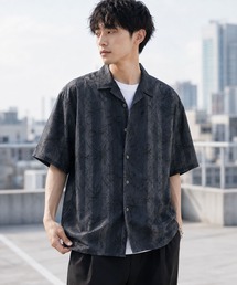 URBAN COLLECTION（アーバンコレクション）の「【URBANCOLLECTION/アーバンコレクション】ストライプ 総柄オープンカラーシャツ 速乾性（シャツ/ブラウス）」