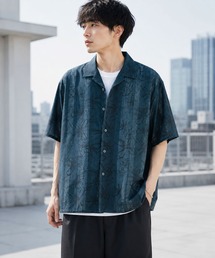 URBAN COLLECTION（アーバンコレクション）の「【URBANCOLLECTION/アーバンコレクション】ストライプ 総柄オープンカラーシャツ 速乾性（シャツ/ブラウス）」