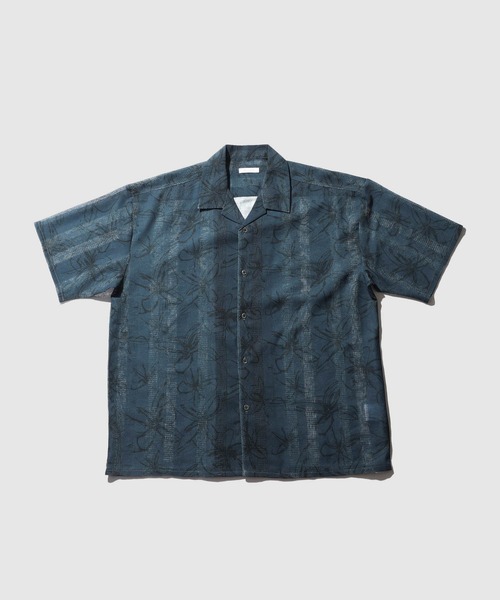 URBAN COLLECTION(アーバンコレクション)の「【URBANCOLLECTION/アーバンコレクション】ストライプ 総柄オープンカラーシャツ 速乾性(シャツ/ブラウス・メンズ・チャコールグレー/ブルー/ライトグレー・S/M/L/XL)」の4枚目の写真