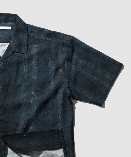 URBAN COLLECTION(アーバンコレクション)の「【URBANCOLLECTION/アーバンコレクション】ストライプ 総柄オープンカラーシャツ 速乾性(シャツ/ブラウス・メンズ・チャコールグレー/ブルー/ライトグレー・S/M/L/XL)」の8枚目の写真