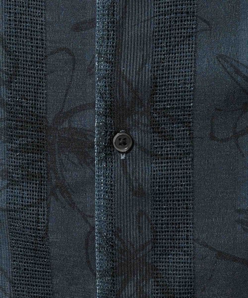 URBAN COLLECTION(アーバンコレクション)の「【URBANCOLLECTION/アーバンコレクション】ストライプ 総柄オープンカラーシャツ 速乾性(シャツ/ブラウス・メンズ・チャコールグレー/ブルー/ライトグレー・S/M/L/XL)」の9枚目の写真