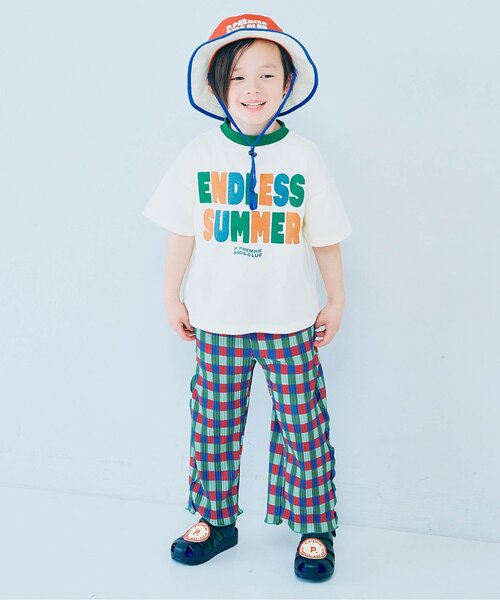 p.premier(ピードットプルミエ)の「さらさら涼しいエアリープリーツ総柄ワイドパンツ(その他パンツ・キッズ・レッド/チェック/その他11/グリーン・100/120/90/80/140/130/110)」の13枚目の写真