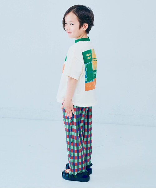 p.premier(ピードットプルミエ)の「さらさら涼しいエアリープリーツ総柄ワイドパンツ(その他パンツ・キッズ・レッド/チェック/その他11/グリーン・100/120/90/80/140/130/110)」の14枚目の写真