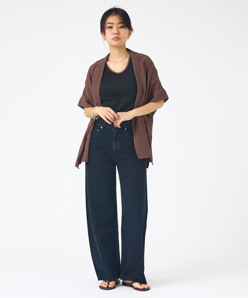AGOLDE(エーゴールドイー)の「【AGOLDE/エーゴールドイー】Low Curve Crop Jean (Weightless) In Crushed クロップド カーブデニム(デニムパンツ・レディース・ブラック・24/25/26)」の19枚目の写真