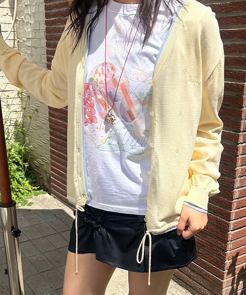 SINOON（シヌーン）の「[エンミクス LILLI 着用] Flower Scrunch Skirt (Navy)（スカート・レディース・ネイビー・FREE）」の13枚目の写真