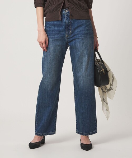 green label relaxing（グリーンレーベルリラクシング）の「［size SHORT/TALLあり］ストレート デニム パンツ（デニムパンツ・レディース・ネイビー/コバルトブルー・SHORT/34/36/38/40/TALL）」の3枚目の写真